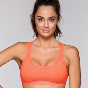 NWT Lorna Jane Neon Apricot Marl Maise Sports Bra